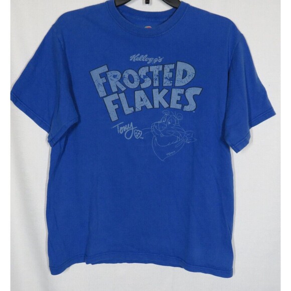 Kellogg's Frosted Flakes Tony The Tiger Blue Tee Shirt Adult Unisex Size Medium - Picture 3 of 11